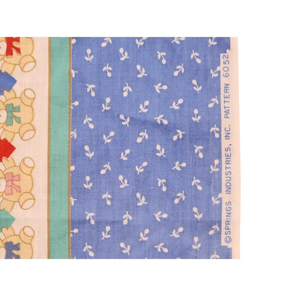 Vintage Teddy Bear ABC Blocks Hearts Baby Thin Blanket‎ Nursery Decor #1